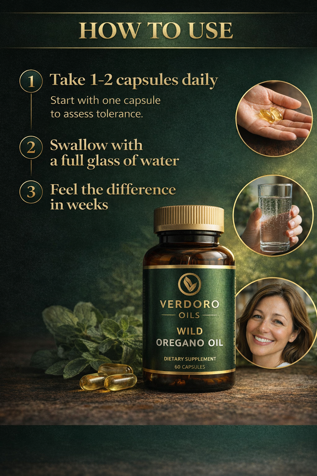 Wild Oregano Oil Capsules - 70% Carvacrol