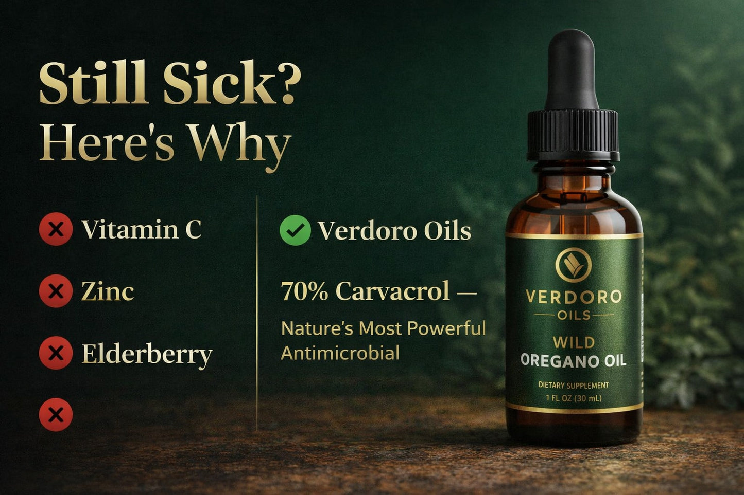 Wild Oregano Oil Capsules - 70% Carvacrol